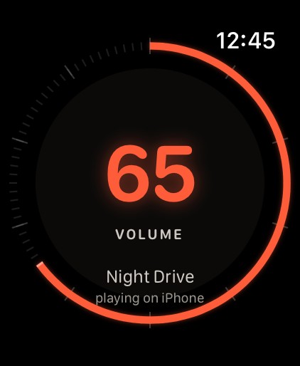 The WaveSleep watch app: the same dial, turned with the Digital Crown.